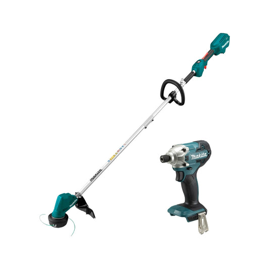 Combo Desbrozadora Makita DUR192LST 18V Sin Carbones + Batería 5Ah | Destornillador Impacto Makita LXT