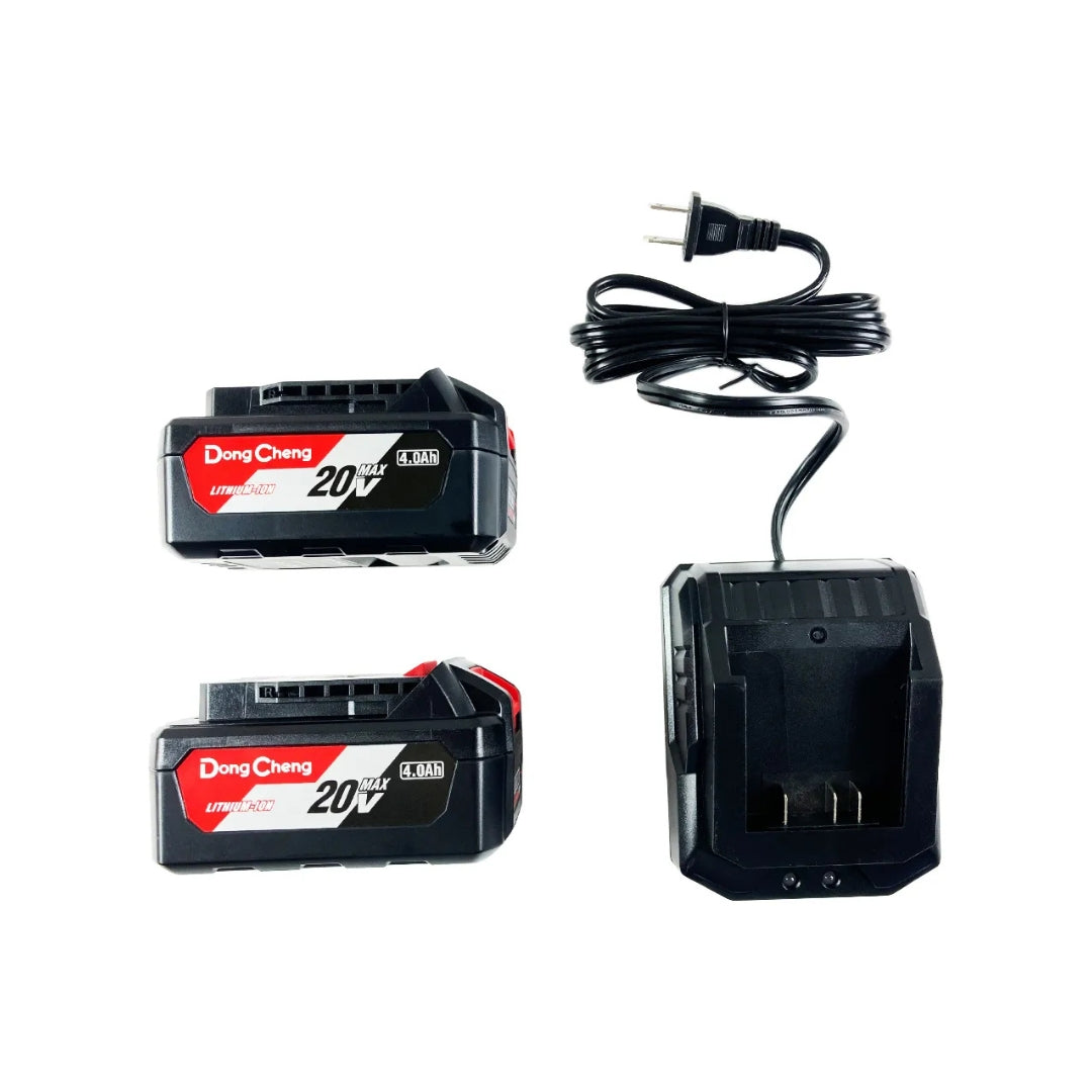 Kit Destornillador Impacto DongCheng DCPL208EM 20V Profesional | 2 Baterías, Estuche, Brocas y Accesorios