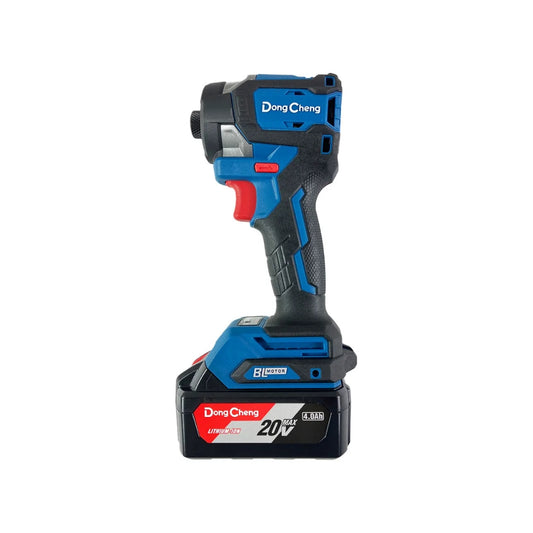 Kit Destornillador Impacto DongCheng DCPL208EM 20V Profesional | 2 Baterías, Estuche, Brocas y Accesorios