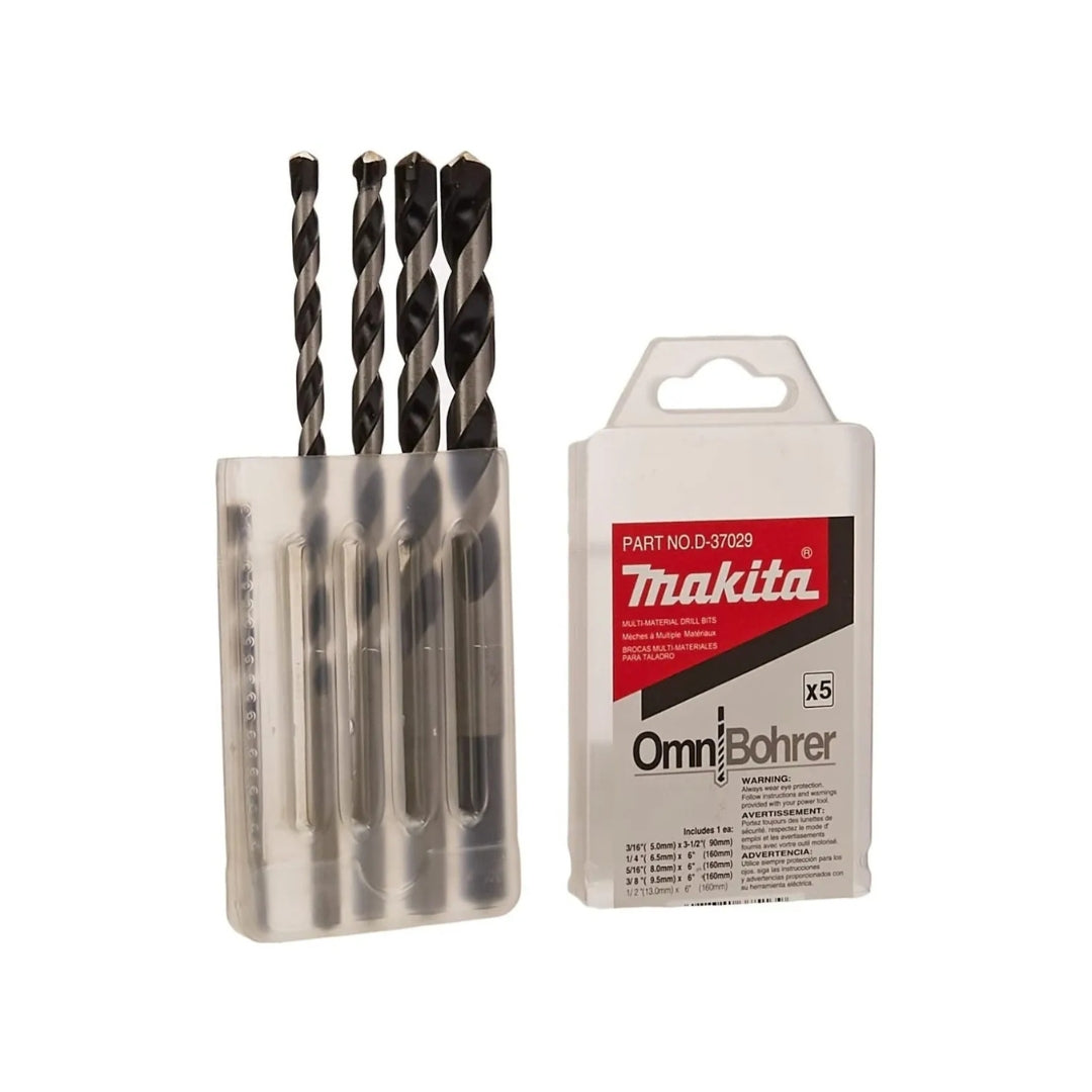 Combo Makita 18V Sin Carbones: Rotomartillo/Atornillador + 2 Baterías + Lámpara + Brocas y Discos