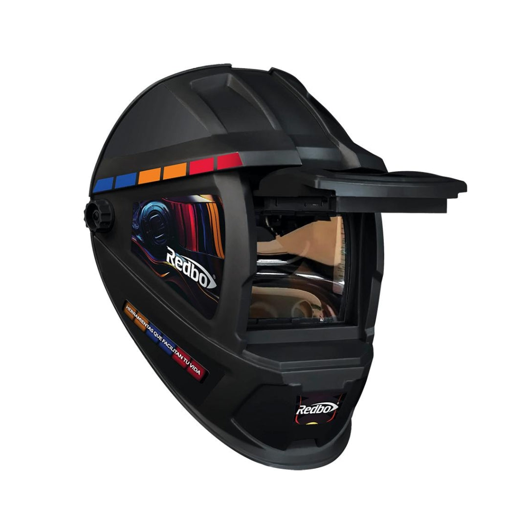 Careta Electrónica para Soldar Redbo RB-4000TC-1 | Sombra Variable DIN 9-13 | Visión 92.5x42.5mm