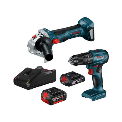 Combo Bosch Taladro GSB 185-LI + Esmeril GWS 180-LI 18V 2B