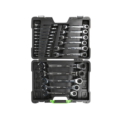 LLAVES COMBINADAS CON TRINQUETE EN MALETÍN JBM 54041 SET DE 22 PIEZAS