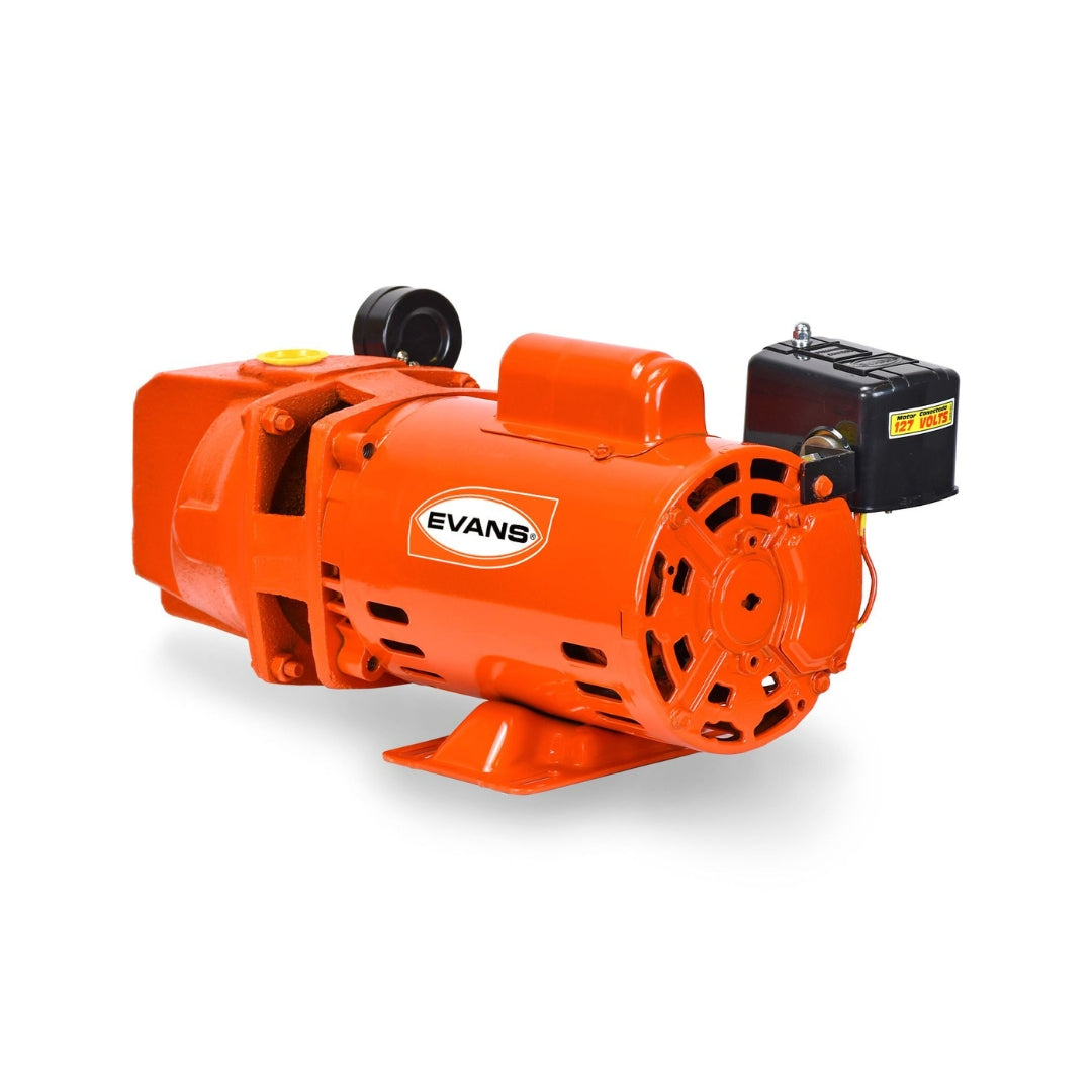 Bomba Jet EVANS JX1ME050E – 1/2 HP, Hierro Gris, Succión y Descarga de 1”