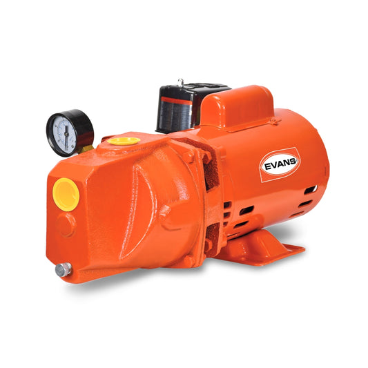 Bomba Jet EVANS JX1ME050E – 1/2 HP, Hierro Gris, Succión y Descarga de 1”