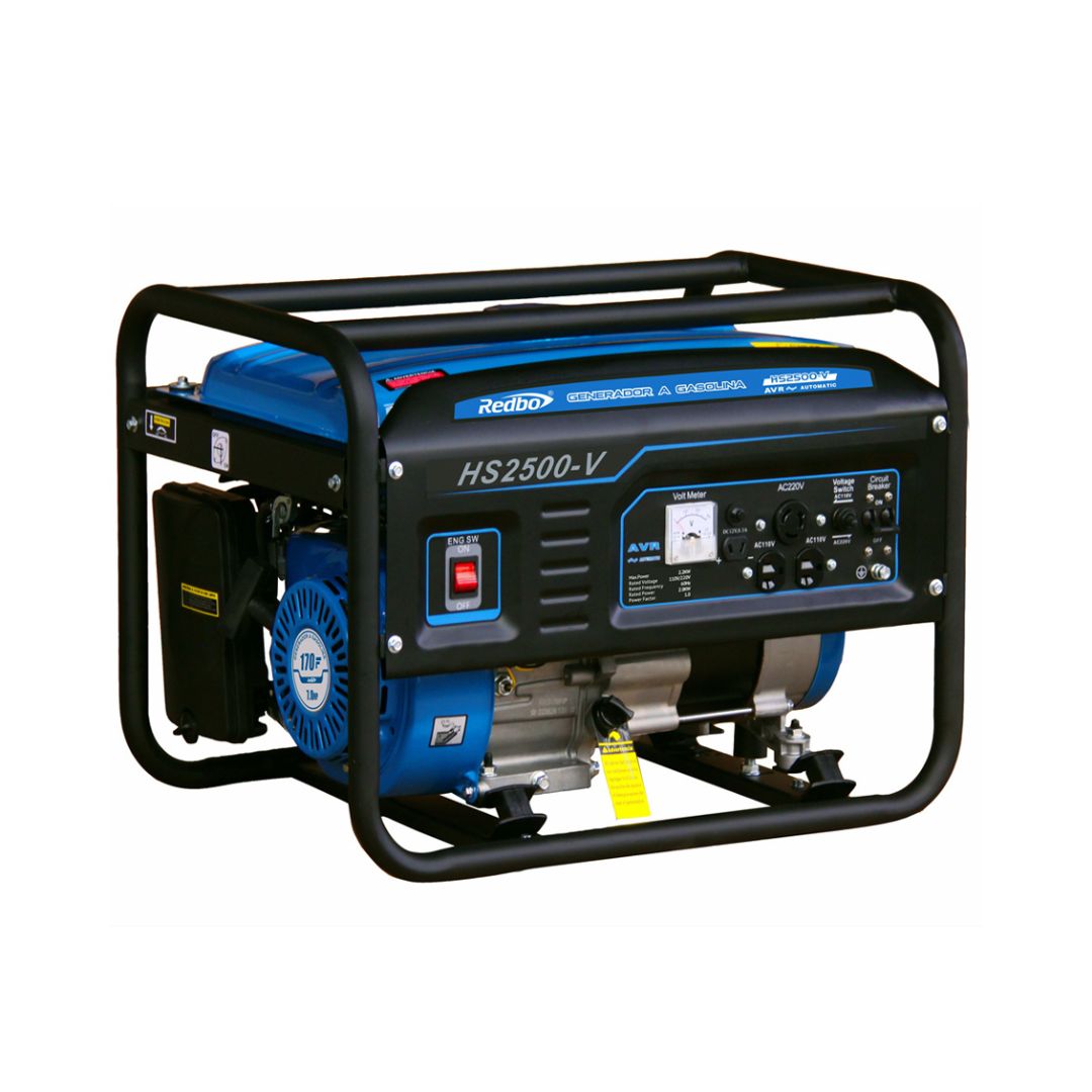 GENERADOR A GASOLINA REDBO HS2500-V | 2200W | 7HP | 110/220V | ARRANQUE MANUAL