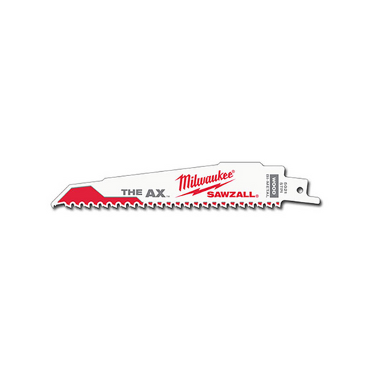 SEGUETA PARA SIERRA SABLE SAWZALL THE AX MILWAUKEE 48-00-5021 DE 5 TPI POR 6" DE LARGO, CONTIENE 5 PIEZAS