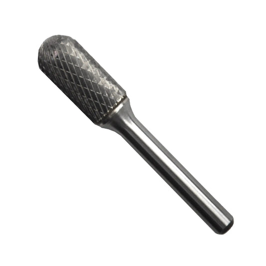Lima Rotativa Cilíndrica Austromex 107 de Carburo | 1/2" x 1" x 1/4" | Doble Corte para Desbaste de Acero e Inoxidable