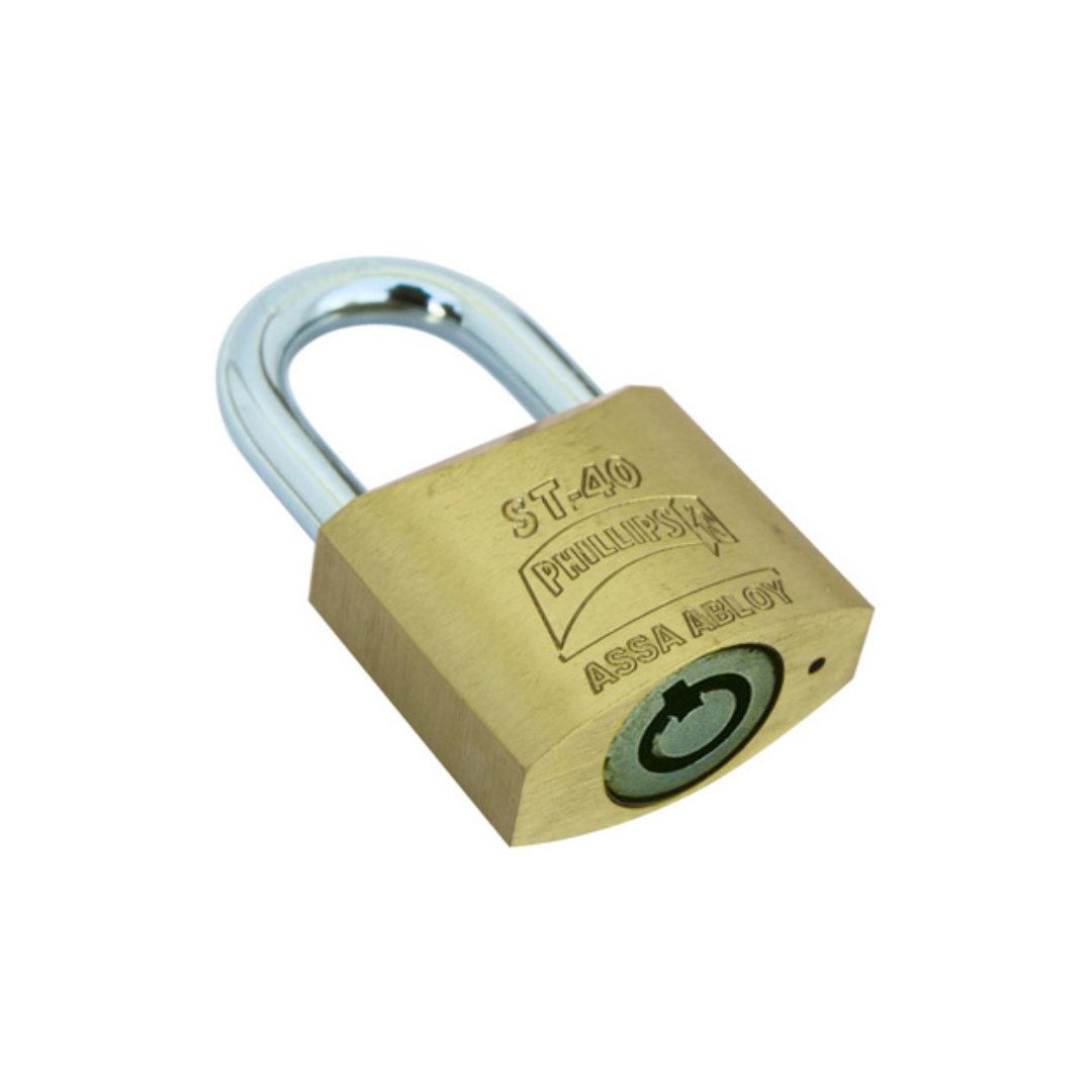 CANDADO LATON PHILLIPS ST40 ASSA-ABLOY LLAVE CILINDRICA