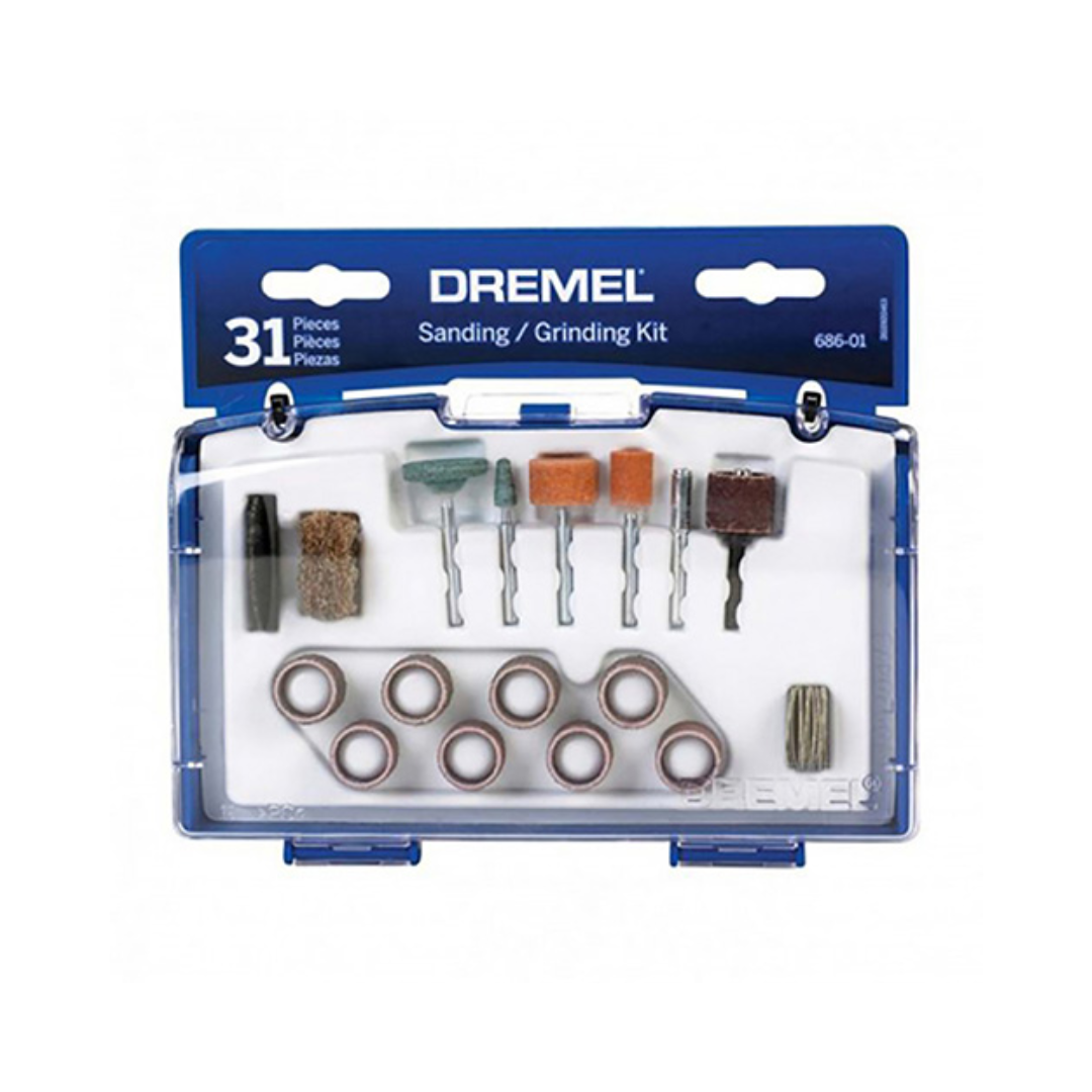 KIT DE ACCESORIOS MOTOTOOL P/CORTAR/ESMERILAR/GRABAR Y LIJAR 31PZ DREMEL 5068-6AA