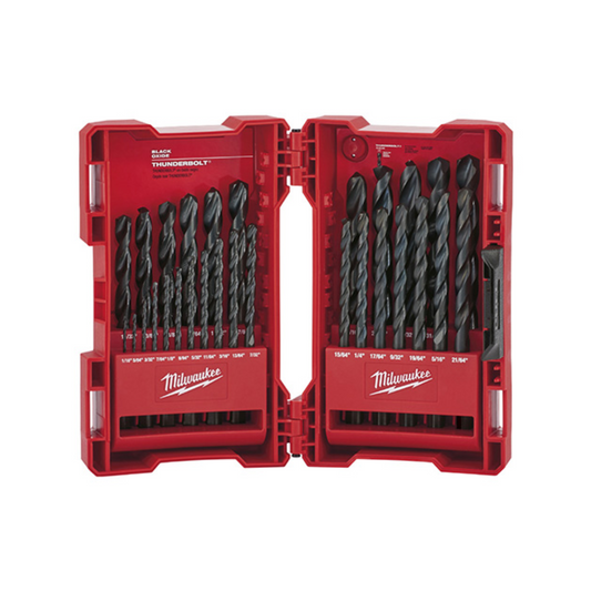 JUEGO DE BROCAS THUNDERBOLD MILWAUKEE 48-89-2802 DE OXIDO NEGRO DE 29 PIEZAS