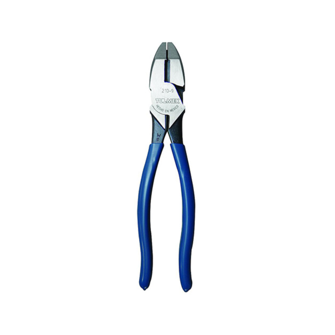 PINZA DE ELECTRICISTA TULMEX ALTA PALANCA 9 MANGO AZUL BLISTER