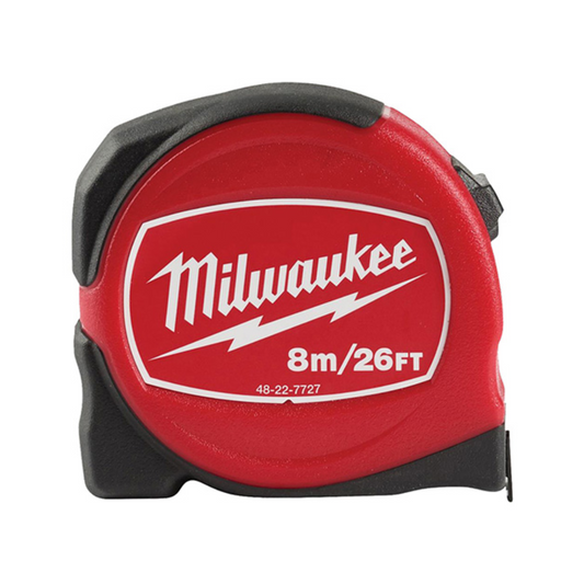 FLEXOMETRO MILWAUKEE 48-22-7727 DE 8MTS/26FT CALIDAD ESTANDAR