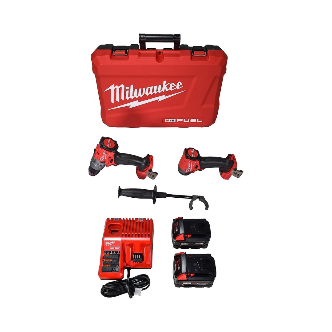 ROTOMARTILLO DE 1/2" MAS DESTORNILLADOR DE IMPACTO DE 1/4" M18™ MILWAUKEE 3697-22 CON 2 BATERIAS Y 1 ESTUCHE