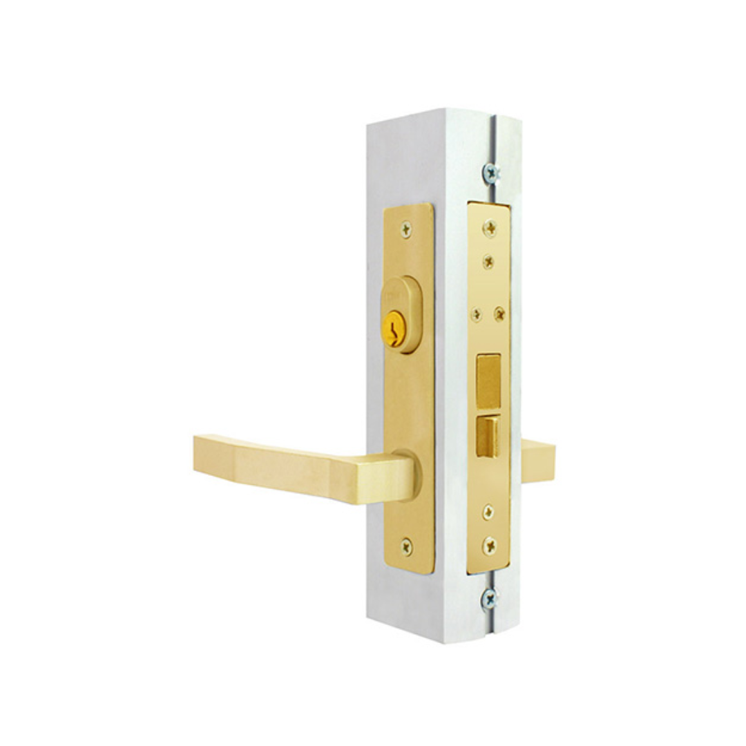 CERRADURA PARA PUERTA ALUMINIO PHILLIPS 550AD ASSA-ABLOY DOBLE MANIJA DORADO