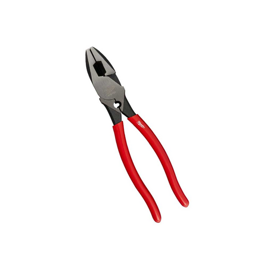 PINZA DE ELECTRICISTA MILWAUKEE 48-22-6100 DE 9" CON ALTA PALANCA Y PONCHADORA DE CABLE PARA USO RUDO