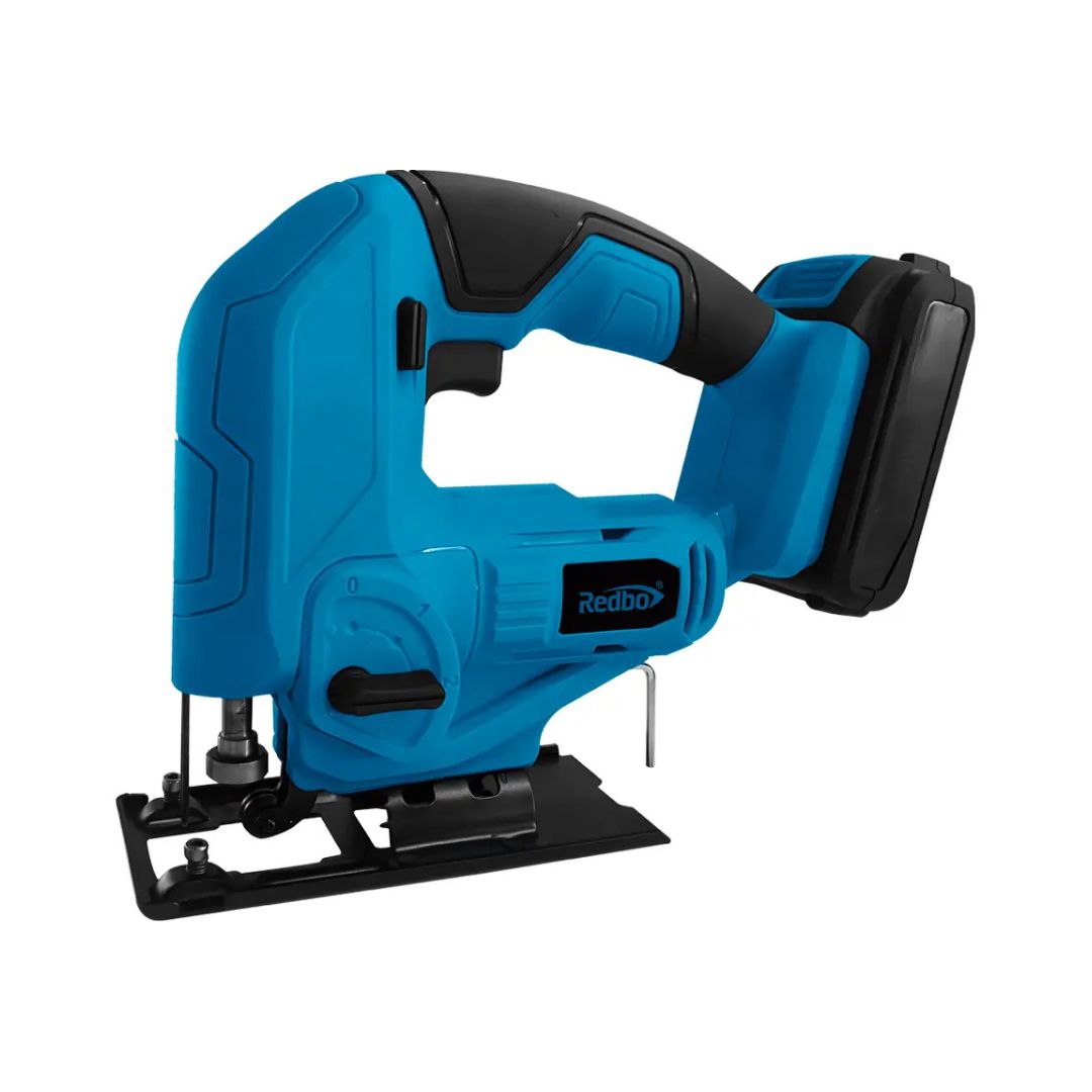 Sierra Caladora Inalámbrica Redbo JS-21V-25 21V | Corte preciso en madera y metal con base ajustable y diseño ergonómico