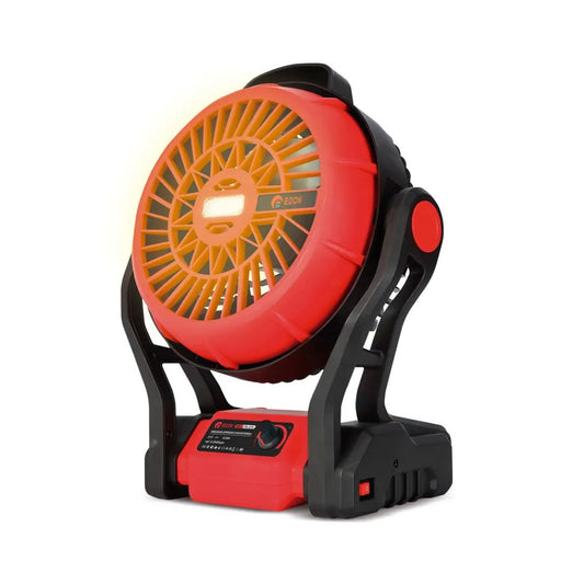 Ventilador Inalámbrico 21V con Lámpara LED, Batería 5.0Ah Ultra y Cargador | Edon ED-FS-21V