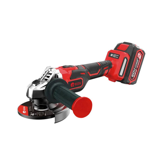 Mini Esmeriladora Inalámbrica Edon ED-AG-125-BL 21V Brushless con 2 baterías 4.0Ah, cargador rápido y 3 discos de corte incluidos