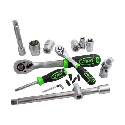KIT DE HERRAMIENTAS DE 108 PIEZAS JBM54037 DADOS HEXAGONALES
