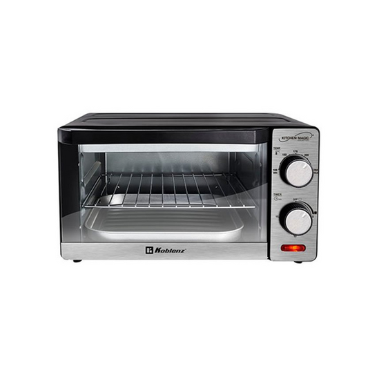 HORNO ELECTRICO TOSTADOR C/CAPACIDAD DE 10 LTS POTENCIA DE 1000 W C/ALARMA Y TERMOSTATO REGULABLE