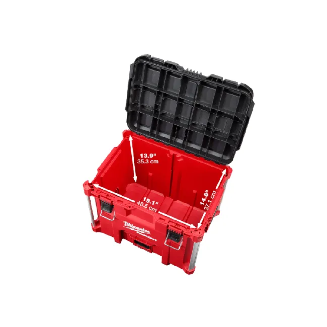 CAJA DE HERRAMIENTAS XL PACKOUT MILWAUKEE 48-22-8429 ESQUINAS REFORZADAS CON METAL