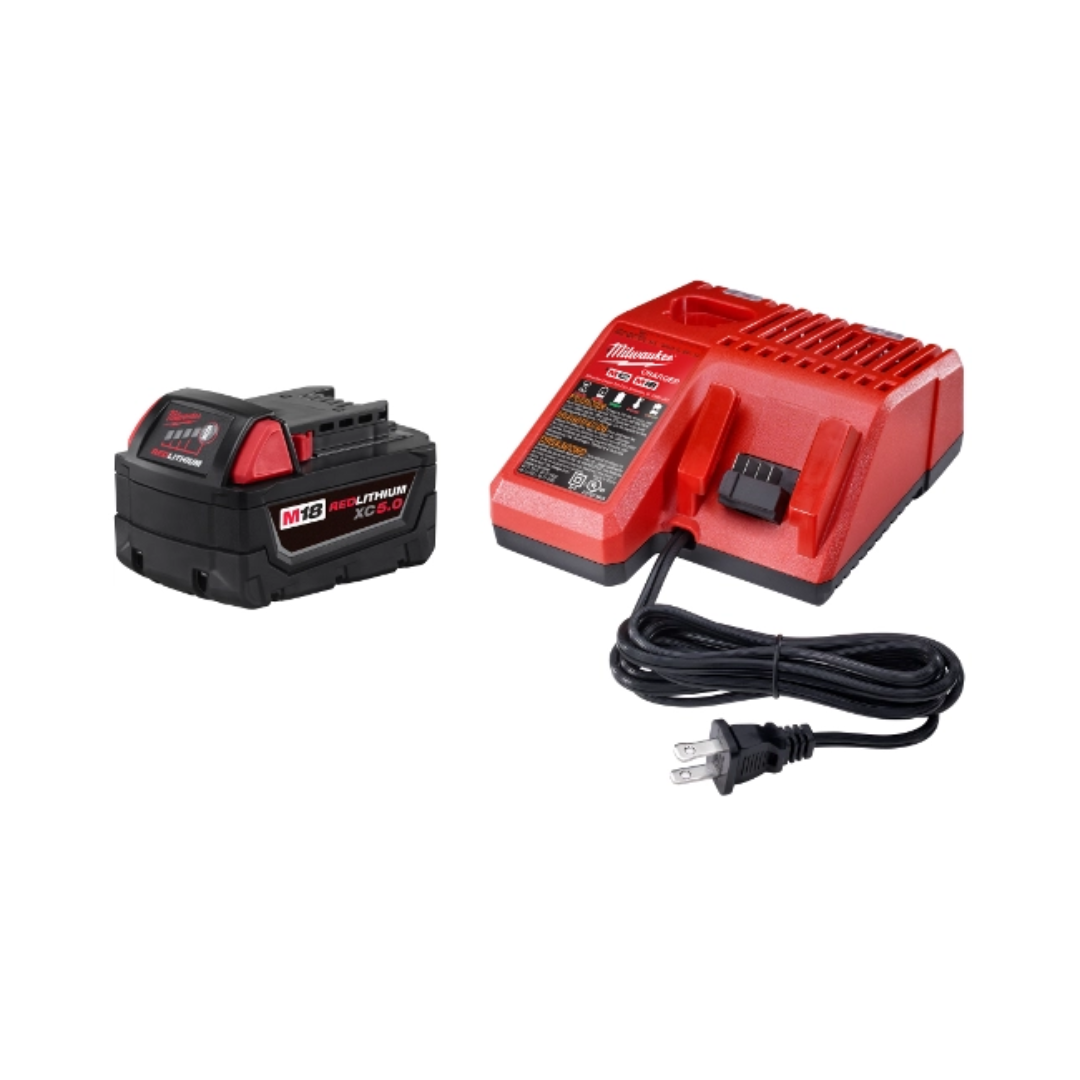 STARTER KIT MILWAUKEE M18 CARGADOR Y 1 BATERIA 5 AMP