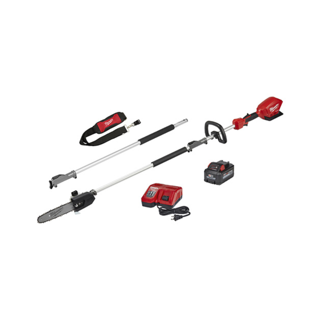 MOTOSIERRA DE ALTURA INALAMBRICA M18™ MILWAUKEE 2825-21PS DE 10" MAS ACCESORIOS