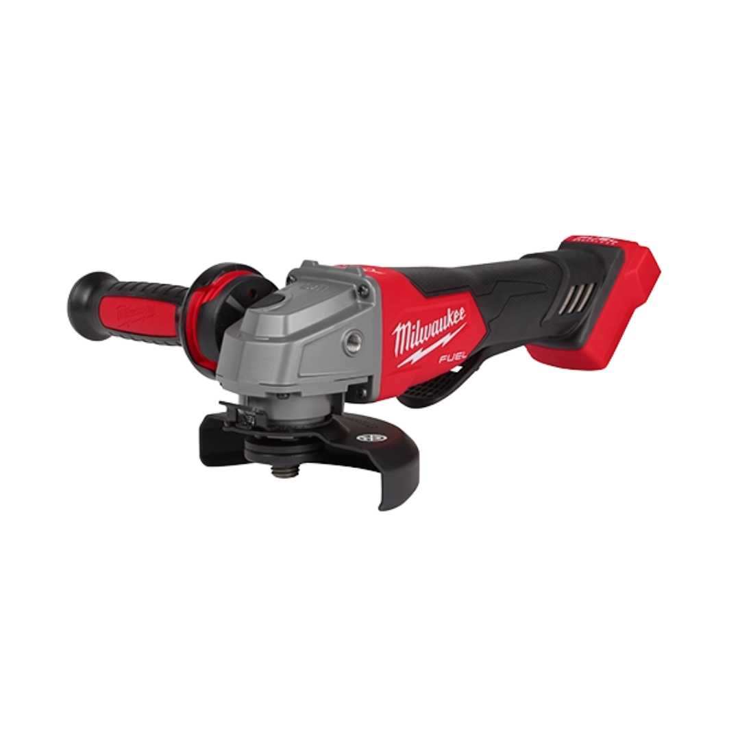 MINIESMERILADORA INALAMBRICA MILWAUKEE C/FRENO M18 FUEL C/1 BATERIA 5 AMPS+CARGADOR+10 DISCOS DE CORTE 4 1/2