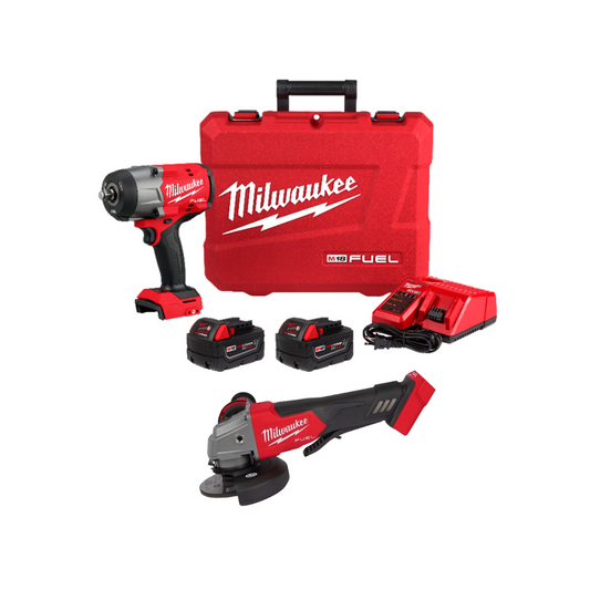 LLAVE DE IMPACTO M18 FUEL™ MILWAUKEE 2967-22 DE 1/2" DE ALTO TORQUE + MINI ESMERILADORA 2880-20