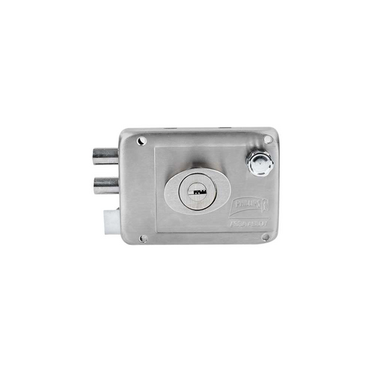 CERRADURA DE SOBREPONER PHILLIPS HS-4200 IF ASSA-ABLOY IZQUIERDA ACERO INOX. CON MARIPOSA