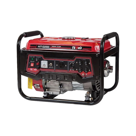 GENERADOR A GASOLINA NITRO G2000 DE 2,000W Y 5.5HP, 4 TIEMPOS CON ENCENDIDO MANUAL