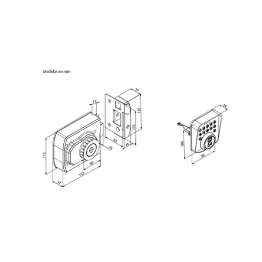 CERRADURA DIGITAL DE SOBREPONER PHILLIPS XTR MX89236